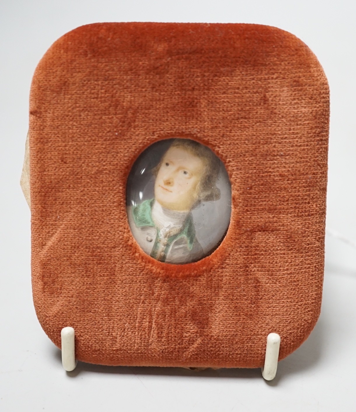 British School, mid 18th century, portrait miniature on ivory, Portrait of Sir Richard Sutton, 1st Baronet Ivory submission reference: ZLECYHKU